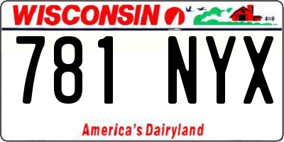 WI license plate 781NYX