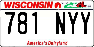 WI license plate 781NYY