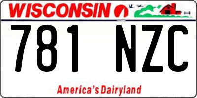 WI license plate 781NZC