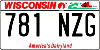 WI license plate 781NZG