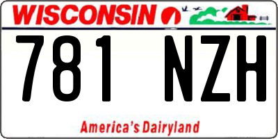 WI license plate 781NZH