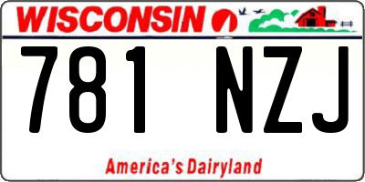 WI license plate 781NZJ