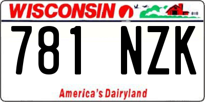 WI license plate 781NZK