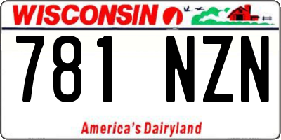 WI license plate 781NZN