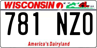 WI license plate 781NZO
