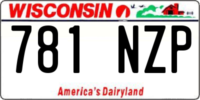 WI license plate 781NZP