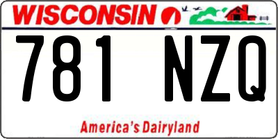 WI license plate 781NZQ