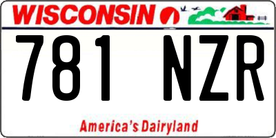 WI license plate 781NZR