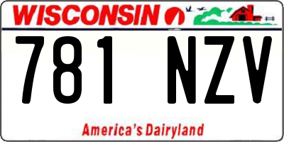 WI license plate 781NZV