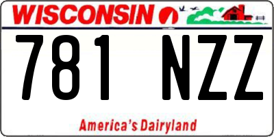 WI license plate 781NZZ