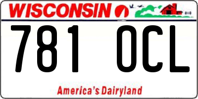 WI license plate 781OCL