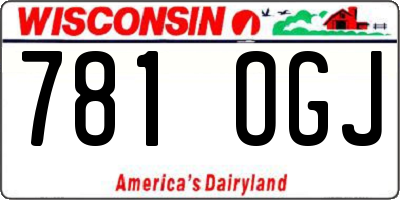 WI license plate 781OGJ