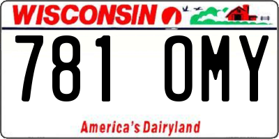 WI license plate 781OMY
