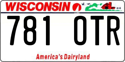 WI license plate 781OTR