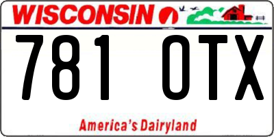 WI license plate 781OTX