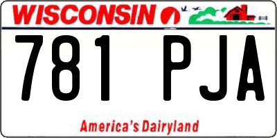 WI license plate 781PJA