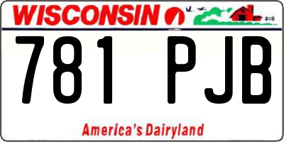 WI license plate 781PJB