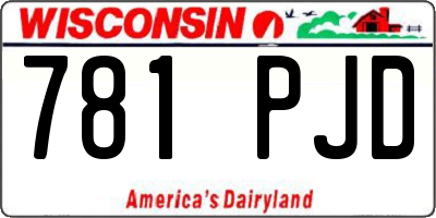 WI license plate 781PJD