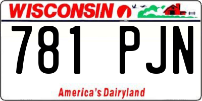 WI license plate 781PJN
