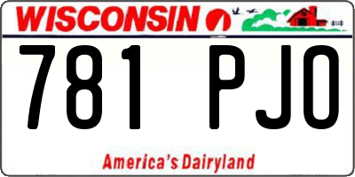 WI license plate 781PJO