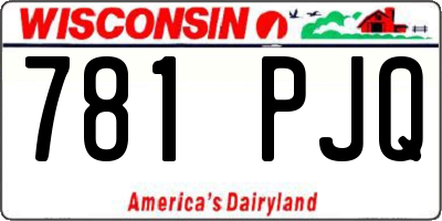WI license plate 781PJQ