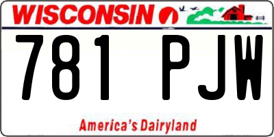 WI license plate 781PJW