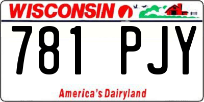 WI license plate 781PJY