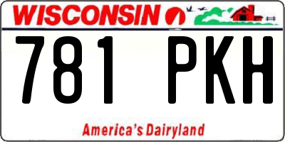 WI license plate 781PKH