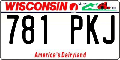 WI license plate 781PKJ