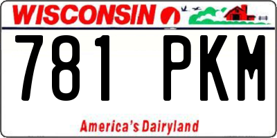 WI license plate 781PKM