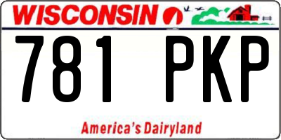 WI license plate 781PKP