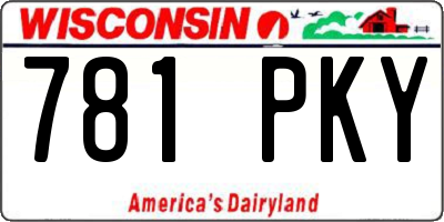 WI license plate 781PKY