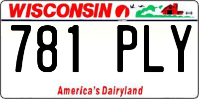 WI license plate 781PLY