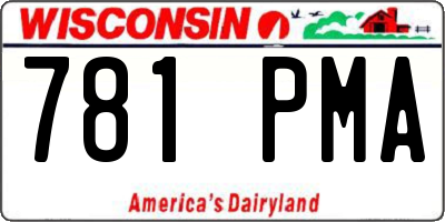 WI license plate 781PMA