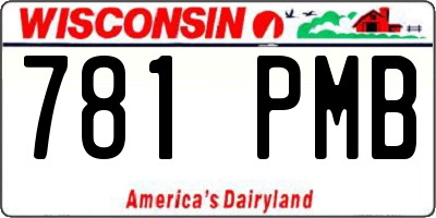 WI license plate 781PMB