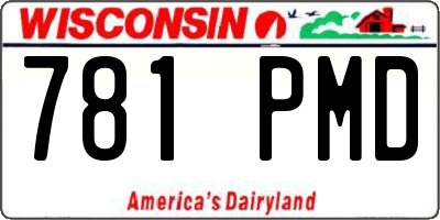 WI license plate 781PMD