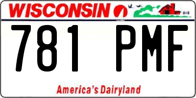 WI license plate 781PMF