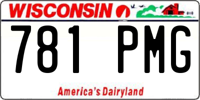 WI license plate 781PMG