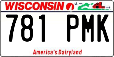 WI license plate 781PMK