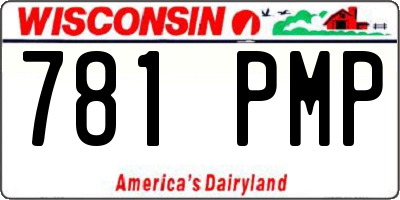 WI license plate 781PMP