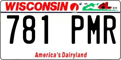 WI license plate 781PMR
