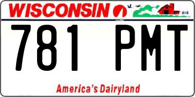 WI license plate 781PMT