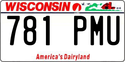 WI license plate 781PMU