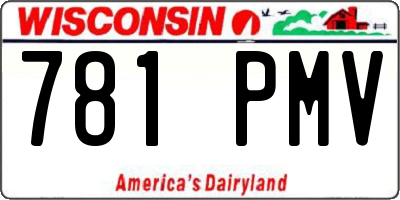 WI license plate 781PMV