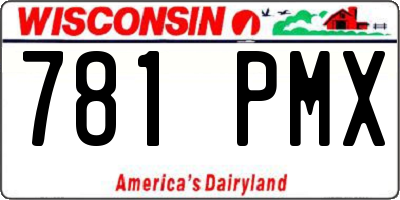 WI license plate 781PMX