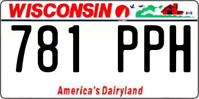 WI license plate 781PPH