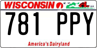 WI license plate 781PPY