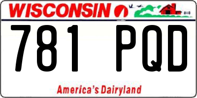 WI license plate 781PQD