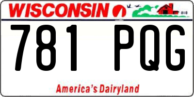 WI license plate 781PQG