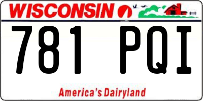 WI license plate 781PQI